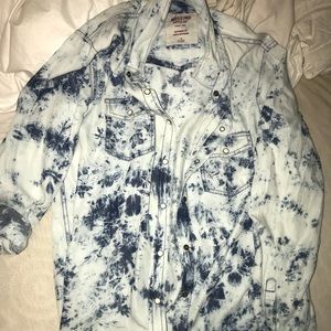 Women’s button down tie-dye shirt